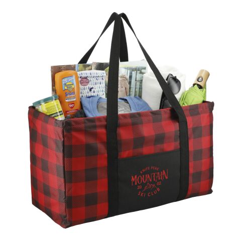 Buffalo Plaid Utility Tote Red-Black | No Imprint | not available | not available