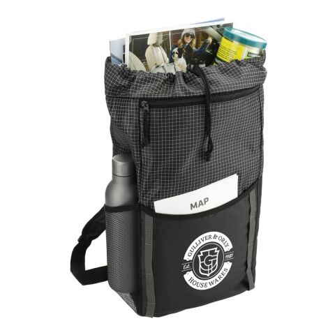 Grid 14L Drawstring Backpack Black | No Imprint | not available | not available