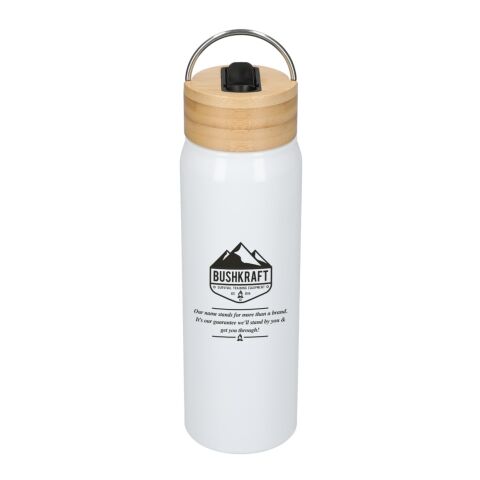 Billy 26oz ECO Aluminum Bottle w/ FSC Bamboo Lid White | No Imprint | not available | not available