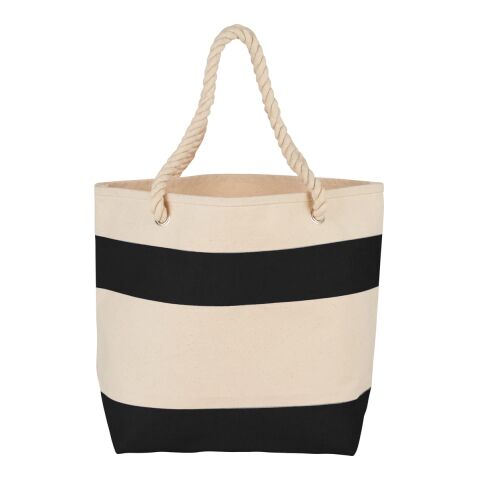 Rope Handle 16oz Cotton Canvas Tote Standard | Black | No Imprint | not available | not available