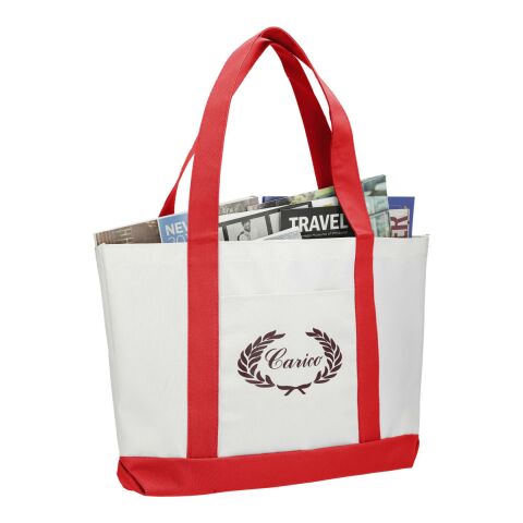 Large Boat Tote Standard | White-Red White | No Imprint | not available | not available