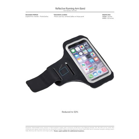 Reflective Running Arm Band Black | No Imprint | not available | not available