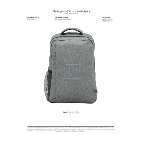 Vila Recycled 15&quot; Commuter Backpack Standard | Navy | No Imprint | not available | not available