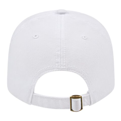 Cap America Relaxed Golf Cap White-Black | Embroidery | - Right Side Panel | 2.75 Inches × 2.00 Inches