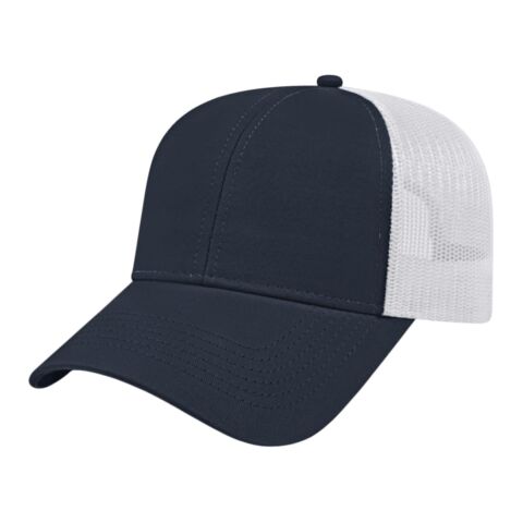 Cap America Two-Tone Trucker Mesh Back Cap Navy Blue-White | No Imprint | not available | not available
