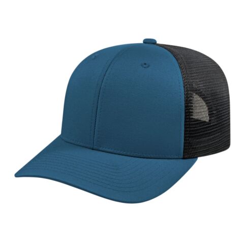Cap America Premium Trucker Mesh Back Cap Black-Black | No Imprint | not available | not available