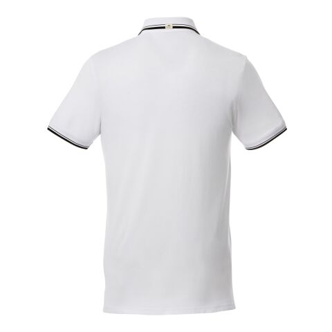 Men's LIMESTONE Roots73 SS Polo Standard | White-Black | XL | No Imprint | not available | not available