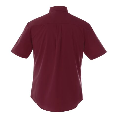 Men's STIRLING Short Sleeve Shirt Maroon Heather | 4XL