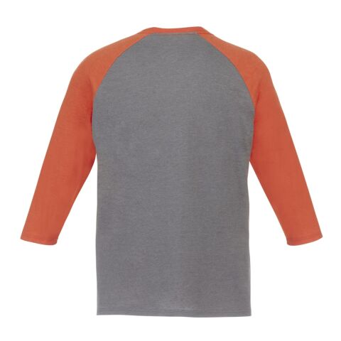 Men's DAKOTA Three Quarter Tee Orange Heather-Medium Heather Grey | L