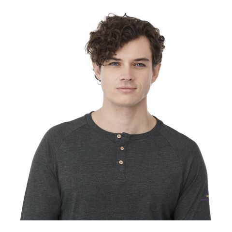 tentree TreeBlend Classic Henley Longsleeve - Men&#039;s Standard | Matte Black | L | No Imprint | not available | not available