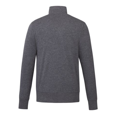 Men&#039;s ARGUS Eco Fleece Full Zip Standard | Heather Dark Charcoal | XL | 1-color Apparel Digital Transfer | IMPACT, SLEEVE, Vertical, - Centered on Full Left Sleeve | 3.00 Inches × 14.00 Inches