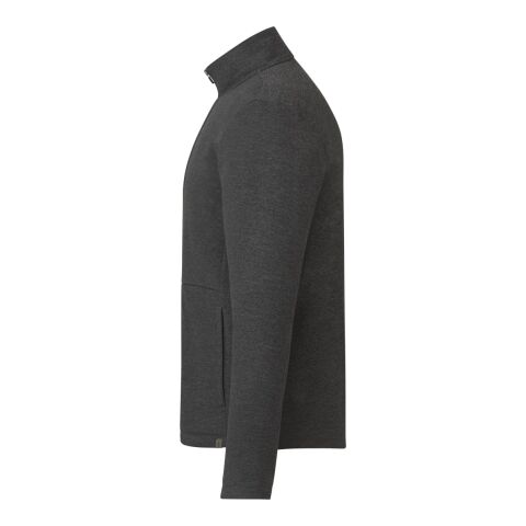 MERRITT Eco Knit Full Zip - Men&#039;s Standard | Heather Dark Charcoal | M | 1-color Apparel Digital Transfer | CHEST,Vertical - Centered on Left Chest | 2.50 Inches × 7.00 Inches