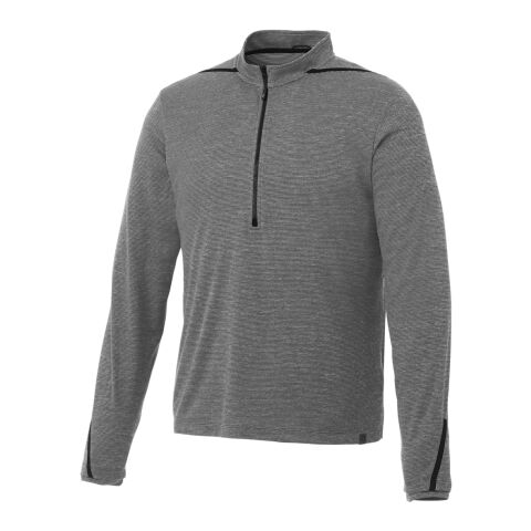 Men&#039;s DEGE Eco Knit Half Zip Standard | Heather Charcoal-Black | 4XL | No Imprint | not available | not available