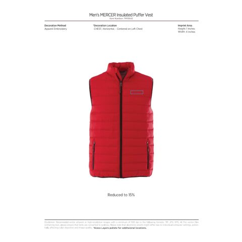 Men&#039;s Mercer Insulated Vest Standard | Royal Blue | S | No Imprint | not available | not available