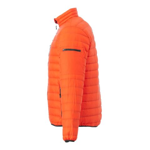Men&#039;s Whistler Light Down Jacket Standard | Orange | 2XL | Embroidery | BACK, Horizontal, - Centered on Back across Shoulders | 8.00 Inches × 1.00 Inches