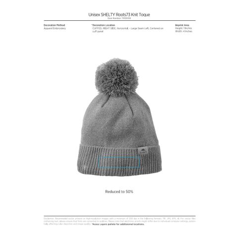 Unisex SHELTY Roots73 Knit Toque Standard | Gray | OSFA | No Imprint | not available | not available