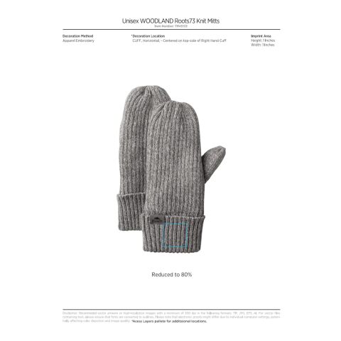 Unisex WOODLAND Roots73 Knit Mitts Standard | Dark Red | S | No Imprint | not available | not available