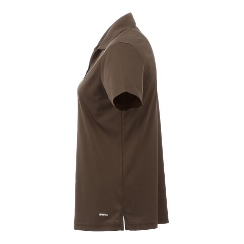 Women's MORENO TEXT MICRO SS POLO Standard | Mocha | XL | No Imprint | not available | not available