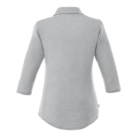 Women's TIPTON Three Qtr Slv Polo Standard | Heather Grey | M | No Imprint | not available | not available