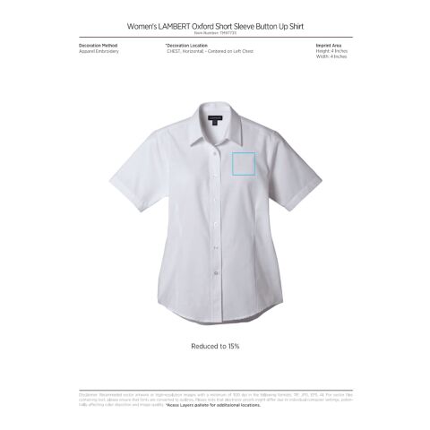 Women&#039;s LAMBERT OXFORD SS SHIRT Standard | Oxford Grey | 2XL | No Imprint | not available | not available