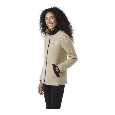 Women&#039;s KAHUZI Eco Full Zip Sherpa Standard | Khaki-Black | 2XL | No Imprint | not available | not available
