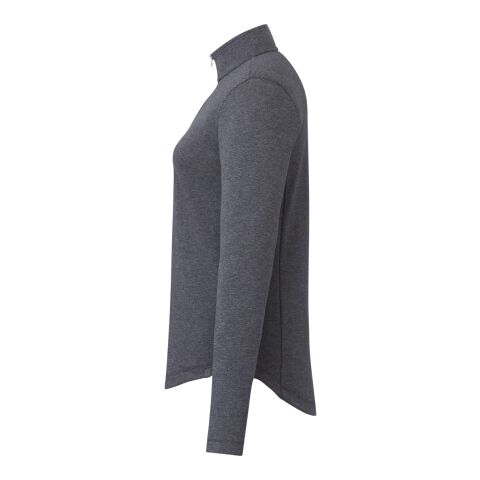 Women&#039;s RIGI Eco Knit Half Zip Standard | Heather Dark Charcoal | L | No Imprint | not available | not available
