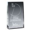 Medium Wedge Award Translucent Clear | No Imprint