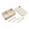 Bamboo Fiber Lunch Box with Utensil Pocket Light Yellow | No Imprint | not available | not available