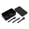 Bamboo Fiber Lunch Box with Utensil Pocket Onyx