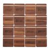 Graze Wood and Metal Coaster Set Standard | Wood | No Imprint | not available | not available