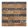 Black Marble and Wood Coaster Set Standard | Black | No Imprint | not available | not available