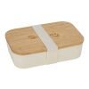 Bamboo Fiber Lunch Box with Cutting Board Lid Light Yellow