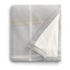 Plaid Fleece Sherpa Blanket Gray