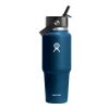 Hydro Flask® Travel Bottle w/ Flex Straw Cap 32oz Standard | Navy | No Imprint | not available | not available