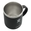 Hydro Flask® Coffee Mug 12oz Standard | Black | 1 color Screen Print | Handle Left, opposite Hydro Flask, - Center of art 2" down from lip | 2.00 Inches × 1.75 Inches