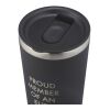 Hydro Flask® All Around™ Tumbler 20oz Standard | Black | Laser Engraving | Centered on tumbler opposite Hydro Flask, - Center of art 3.05" up from bottom | 1.75 Inches × 4.00 Inches