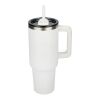 Pinnacle Recycled Travel Tumbler with Straw 40oz Standard | White | No Imprint | not available | not available