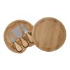 3-Piece Bamboo Cheese Server Kit Brown | No Imprint