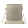 Split Recycled Cotton Drawstring Bag Natural-Gray | No Imprint | not available | not available