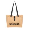 Bianca Buckle Tote Bag Tan with White | No Imprint | not available | not available