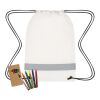 Lil' Bit Reflective Coloring Drawstring Bag With Crayons White | No Imprint | not available | not available