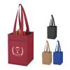 Non-Woven 4 Bottle Wine Tote Bag Black | No Imprint | not available | not available