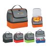 Two Compartment Lunch Pail Bag Gray/Black | No Imprint | not available | not available