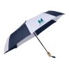 42" Recycled Folding Auto Open Umbrella Navy-White | No Imprint | not available | not available