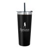 24 Oz. Colma Tumbler Black Straw | No Imprint
