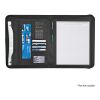 Pebble Grain Zippered Portfolio With Calculator Black | No Imprint | not available | not available
