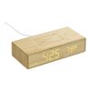 Bamboo Wireless Charging Desk Clock Standard | Natural | No Imprint | not available | not available