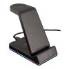 TriCharge Plus 3-IN-1 Qi Wireless Charging Stand Black