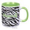 11 Oz. Dye Blast Full Color Mug White/Lime
