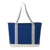 Atlantic Stripe 20oz Cotton Zippered Boat Tote Navy | No Imprint | not available | not available